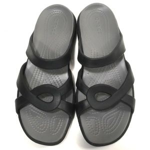 Crocs Meleen Twist Slide Wedge Sandal Shoe 9W